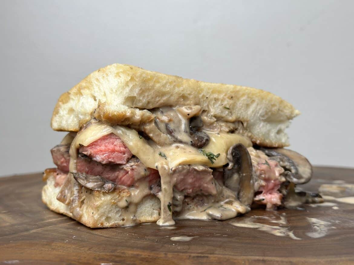 Mushroom Swiss Steak Sandwich