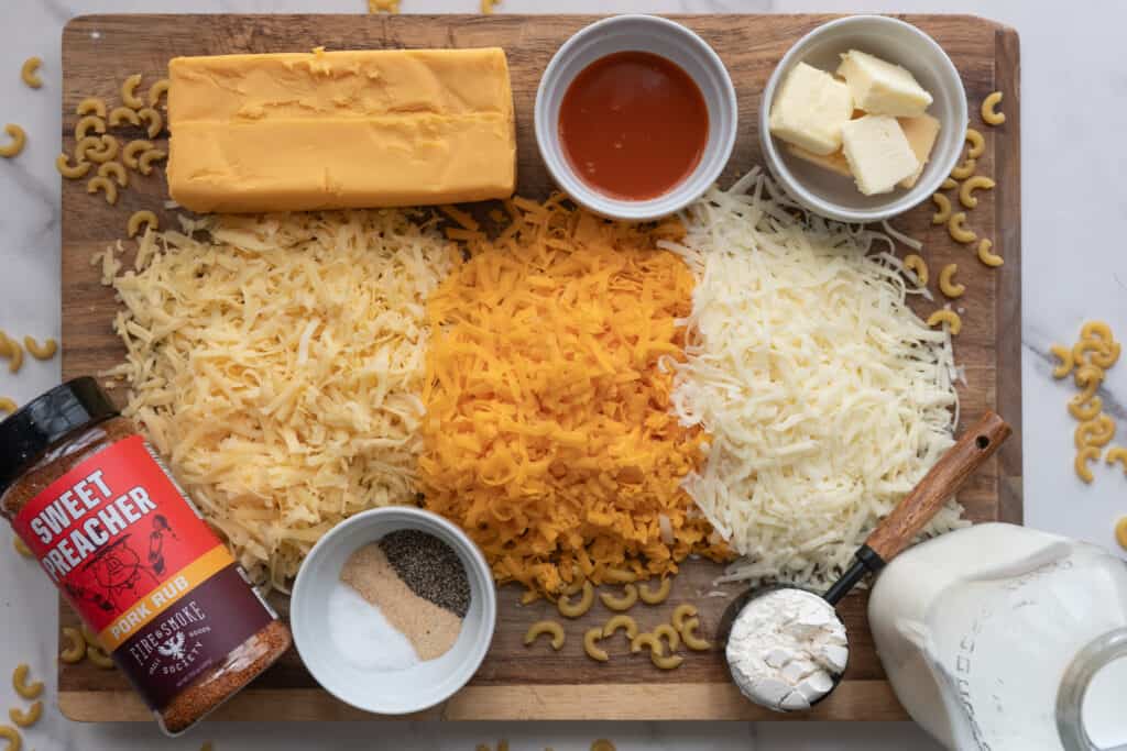 smoked Mac and cheese ingredients