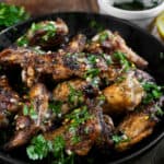 Grilled Chimichurri Wings served on a plate.