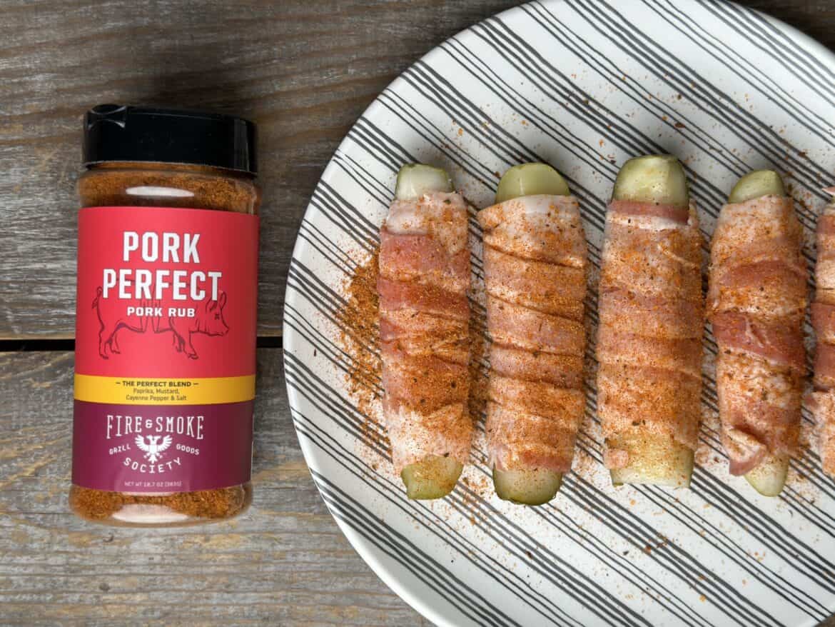 Smoked Bacon Wrapped Pickles Burnt Pellet BBQ