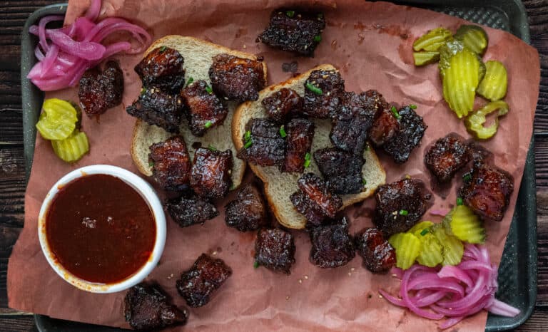 Pineapple bourbon pork belly burnt ends