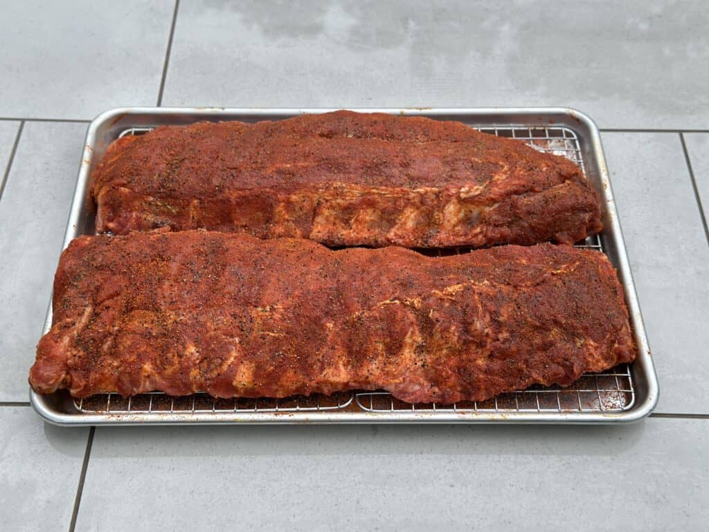 bbq rub on pork ribs