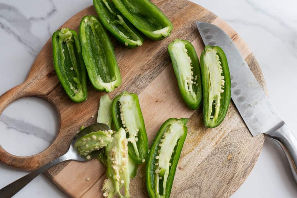 cut up jalapenos