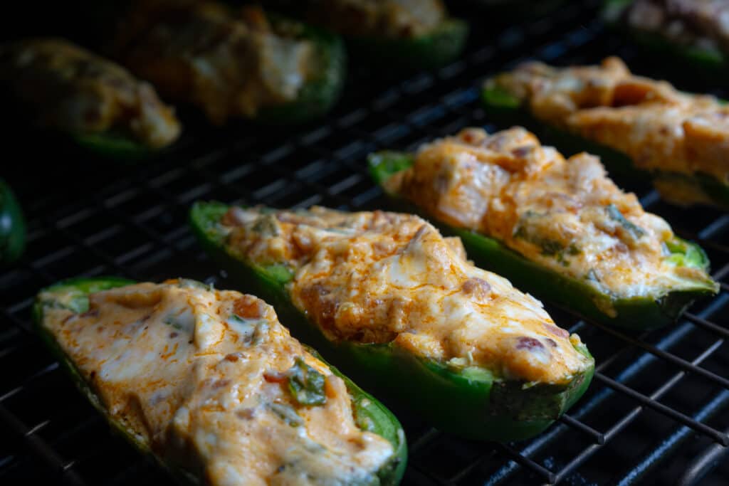 jalapeno poppers on the smoker