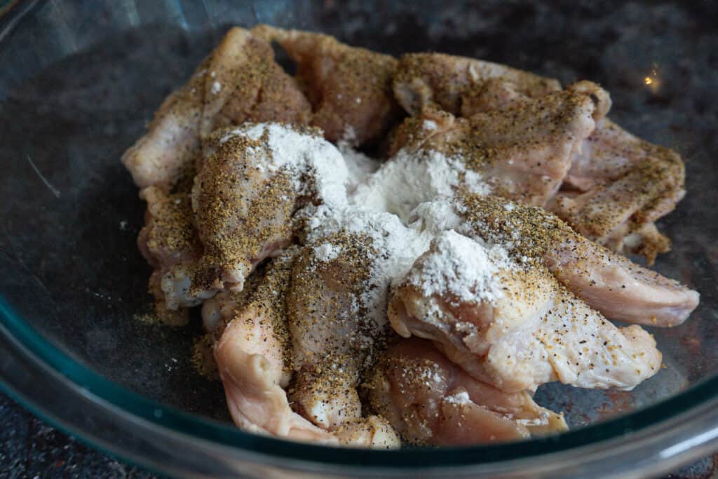chicken wings seasoned with SPG