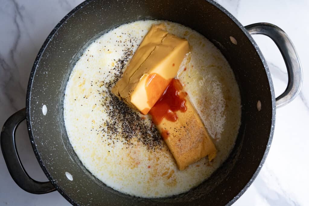 cheese mixture for smoked buffalo chicken Mac and cheese