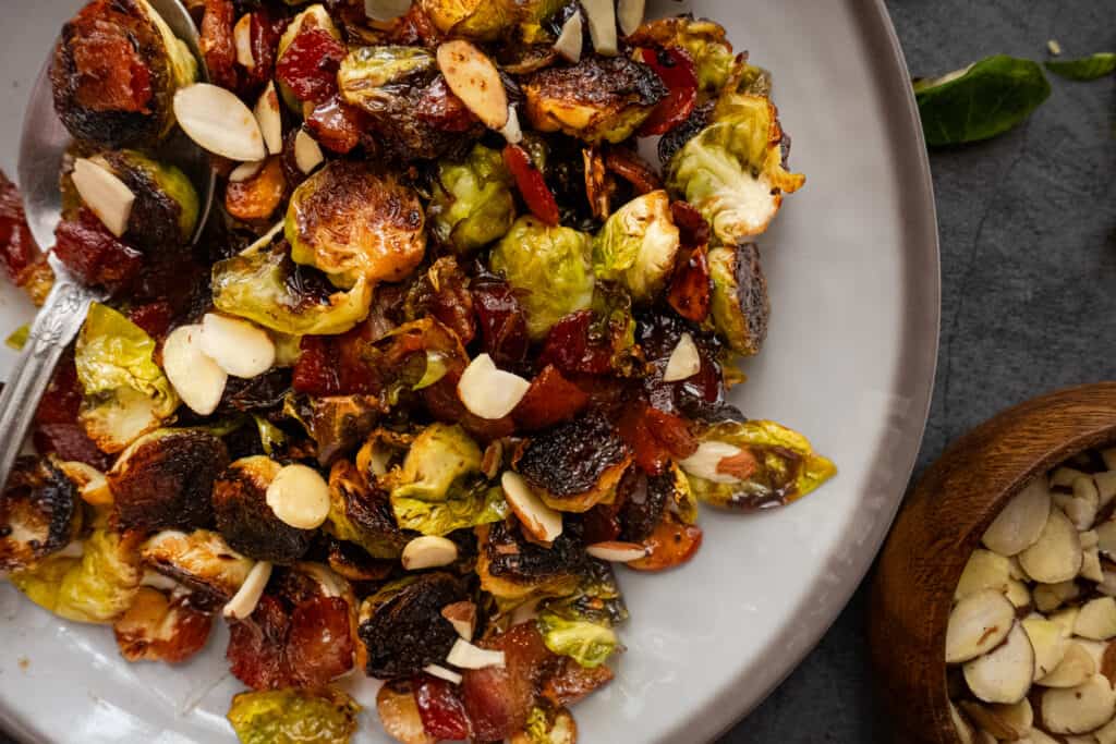 brussels sprouts served on plate 