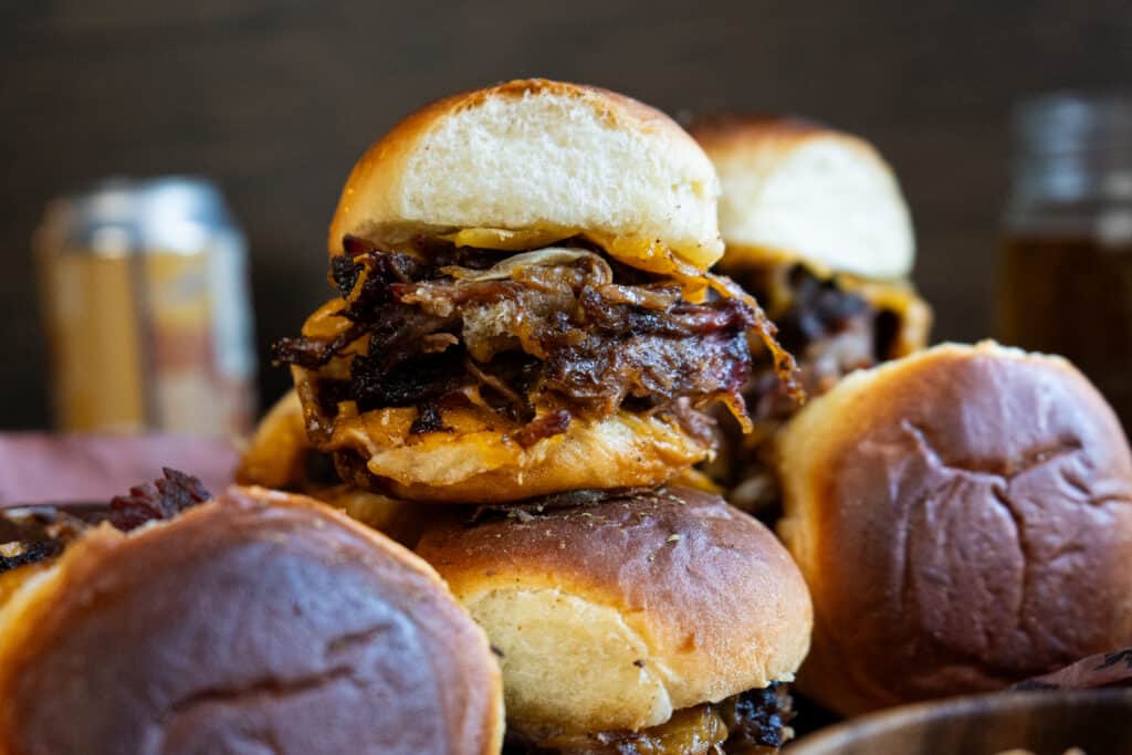 Smoked Beef and Cheese Sliders
