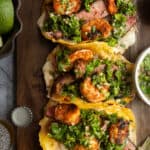Steak and Shrimp Chimichurri Tacos