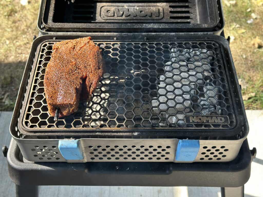 beef chuck roast on the smoker