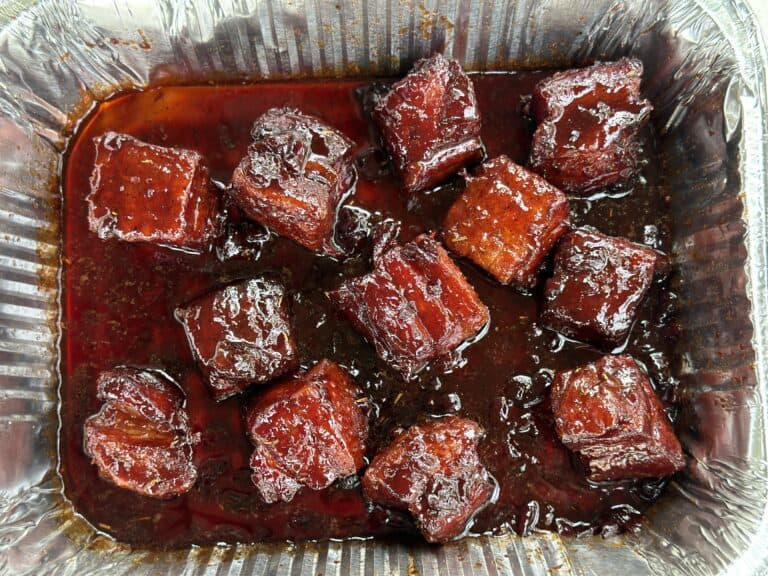 Cherry Bourbon Pork Belly Burnt Ends