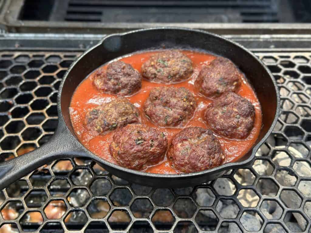 smoked meatballs in marinara sauce