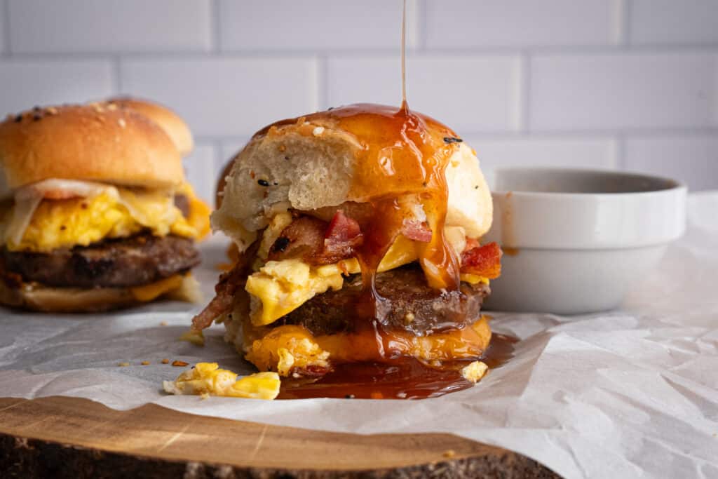 Sausage Bacon and Egg Breakfast Sliders