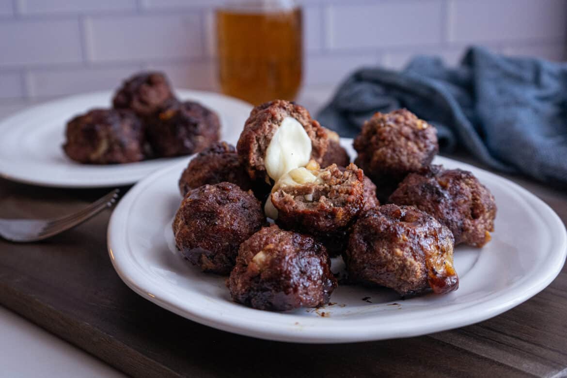 Cheese stuffed BBQ Meatballs