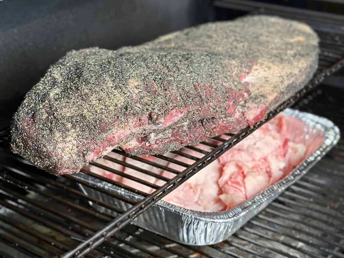 Brisket on the smoker