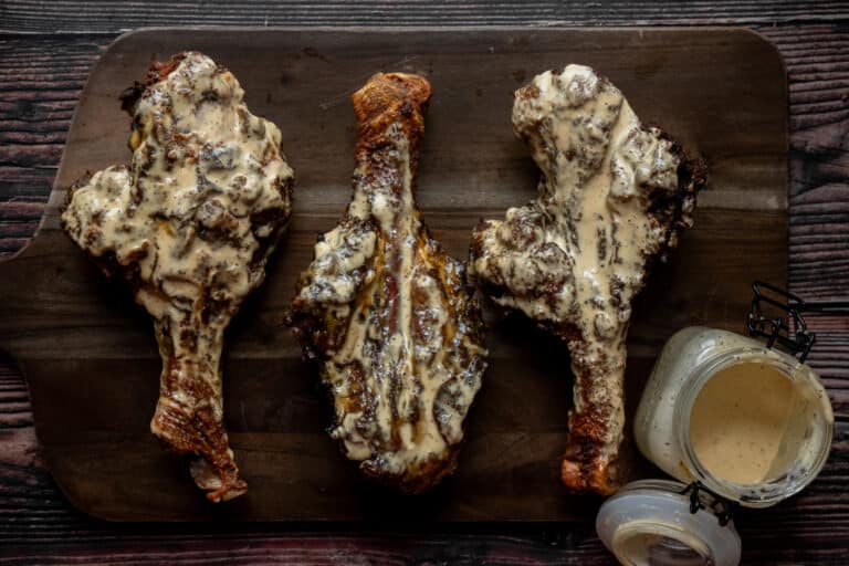 Smoked Turkey Wings with Gravy Dipping Sauce - Hey Grill, Hey