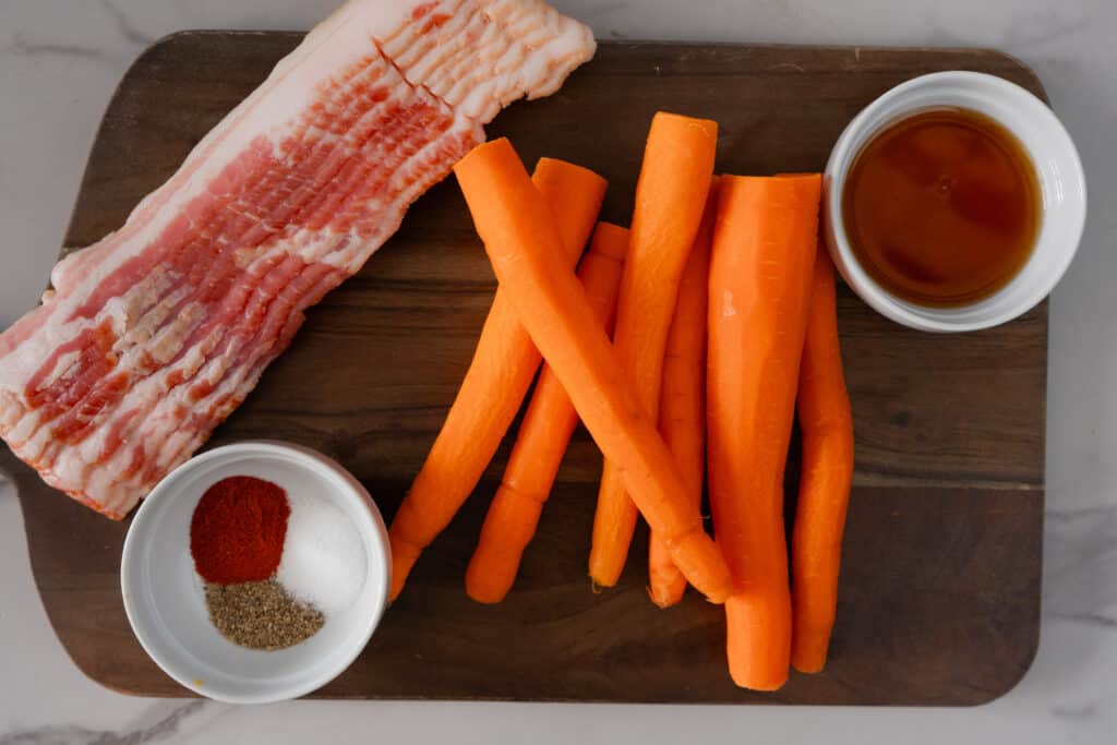 Bacon Wrapped Hot Honey Carrot ingredients 