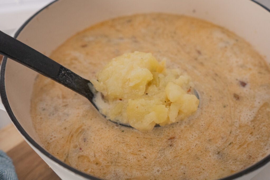 potatoes for the loaded baked potato soup.