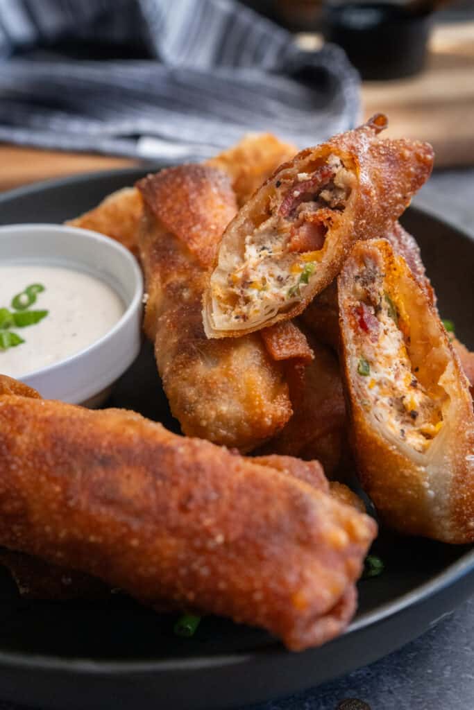 texas Twinkie egg rolls with ranch