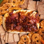 Smoked Cream Cheese with Hot Honey and Bacon
