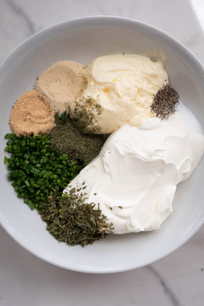 Homemade Ranch Ingredients.