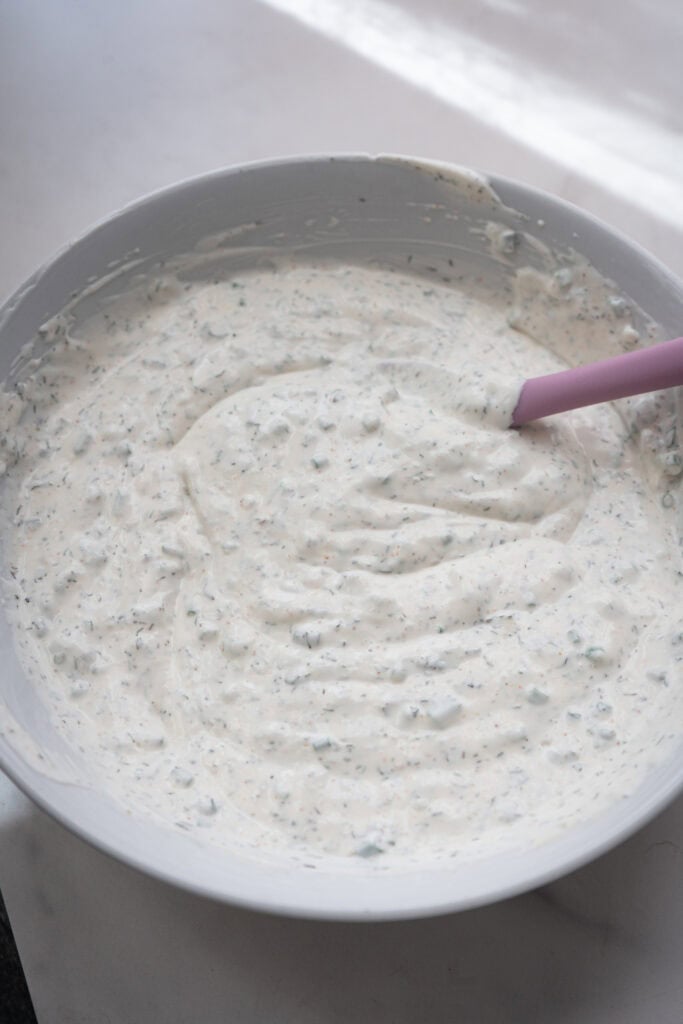 Homemade Ranch Dressing in a bowl.
