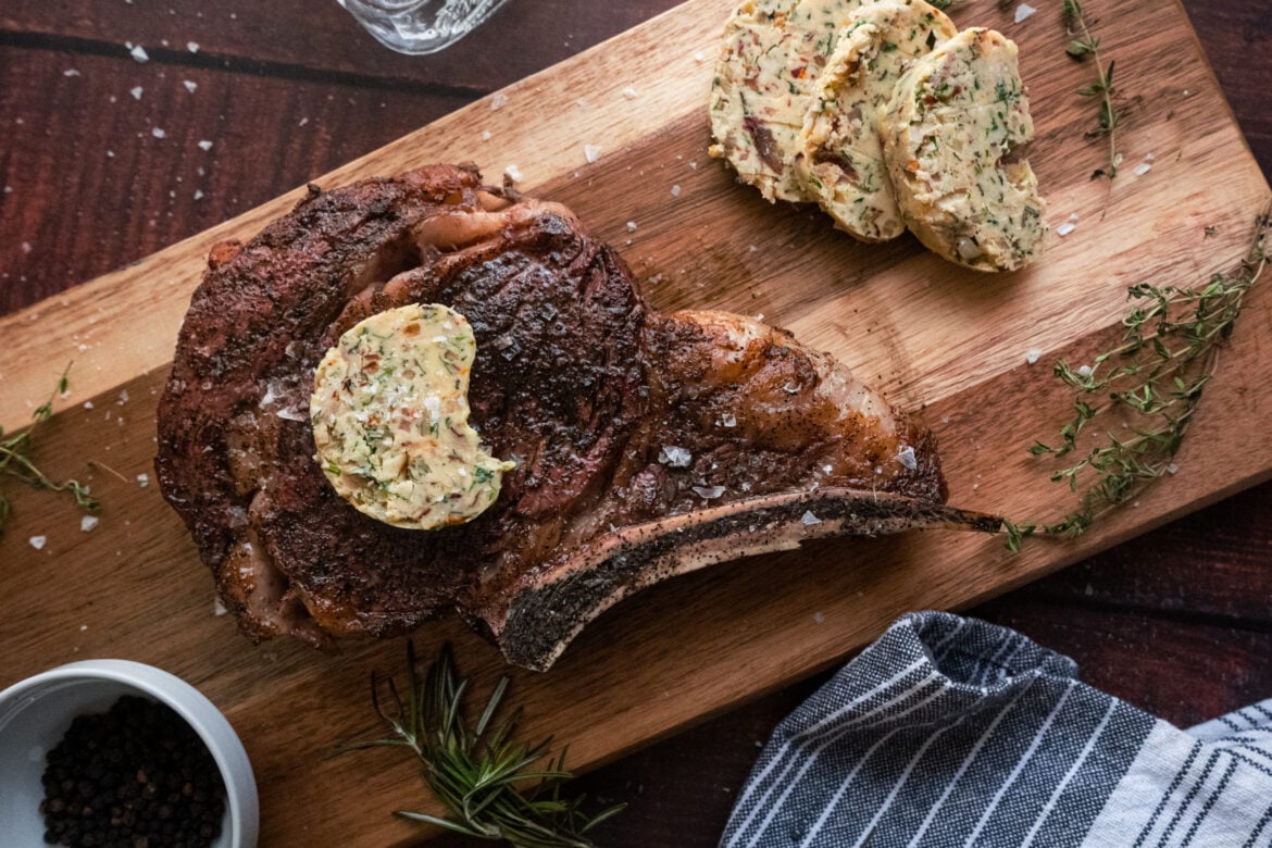 Steak with Bone Marrow Butter