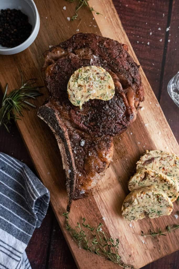 Steak with Bone Marrow Butter.