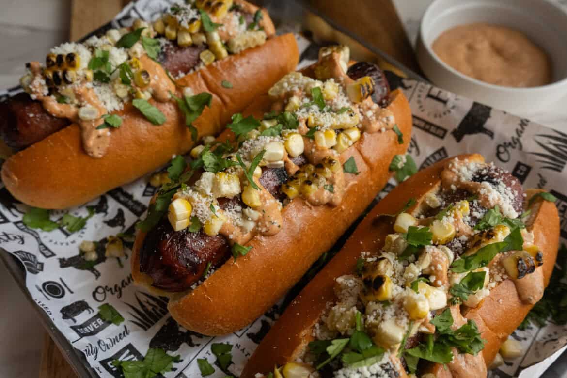 Elote Hot Dog