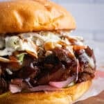 Chopped Brisket Sandwich.