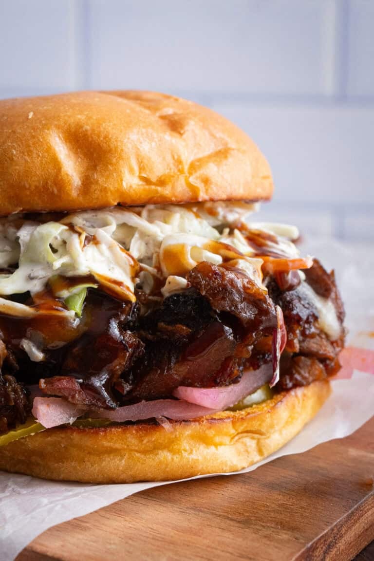 Chopped Brisket Sandwich.