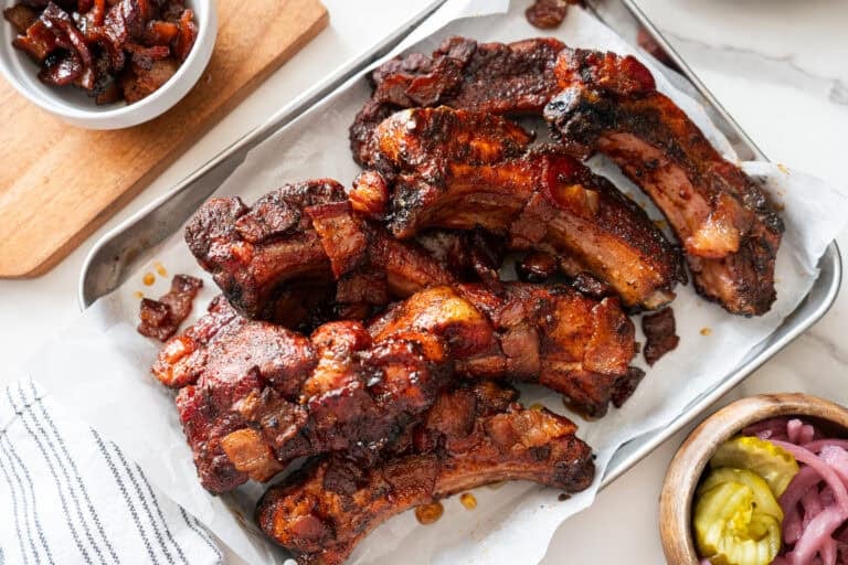 Smoked Maple Bacon Party Ribs
