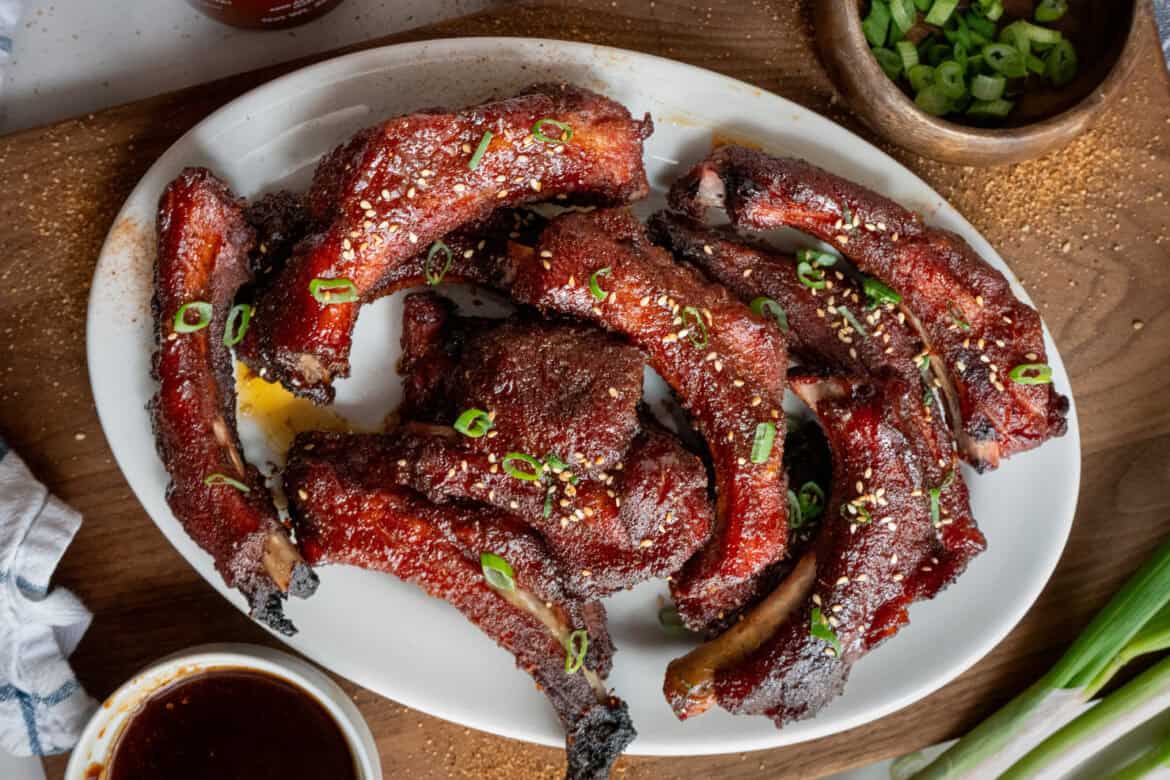 Honey Sriracha Party Ribs.