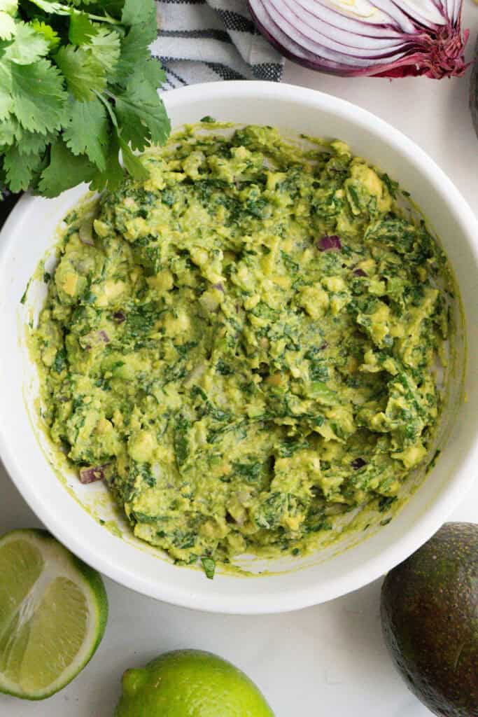 Homemade guacamole.