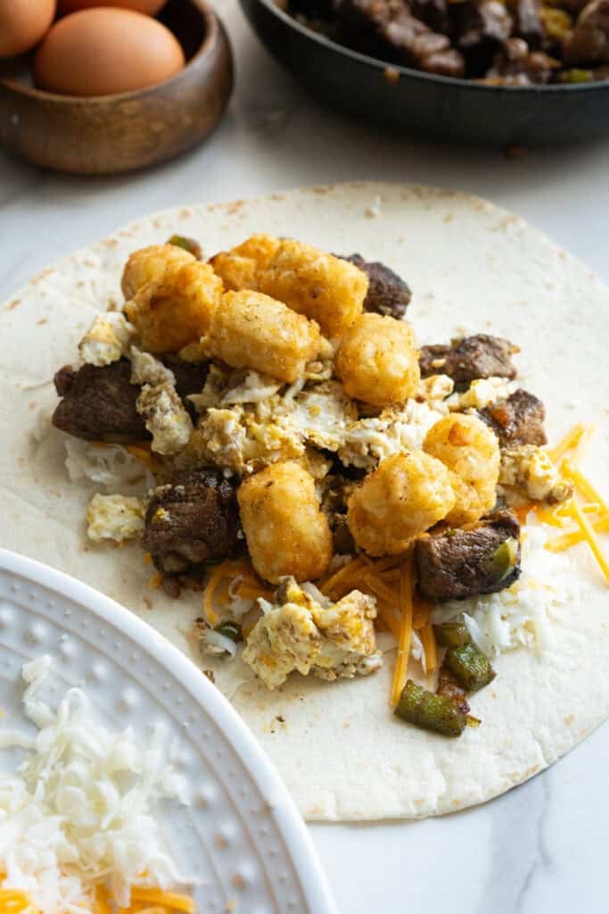 Steak and Egg Breakfast Burrito.