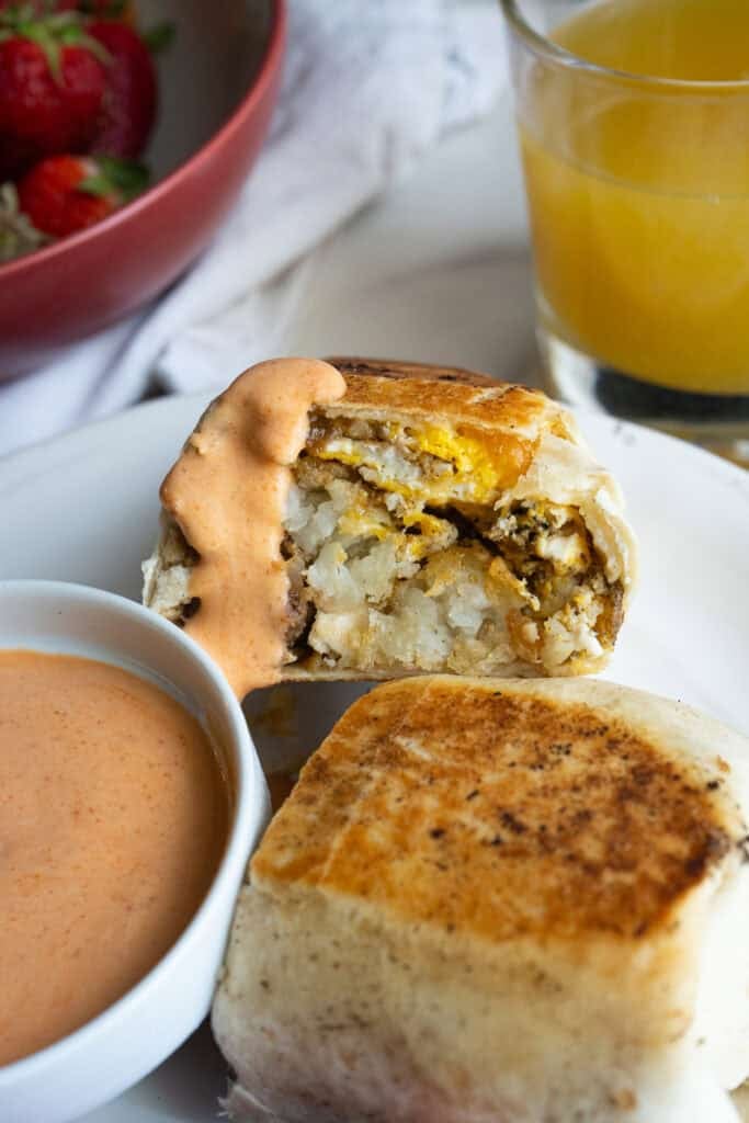 Steak and Egg Breakfast Burrito.