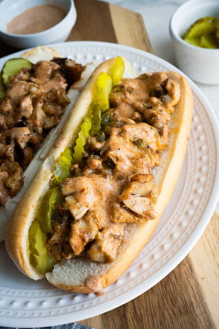 Nashville Hot Chicken Cheesesteak Sandwich.