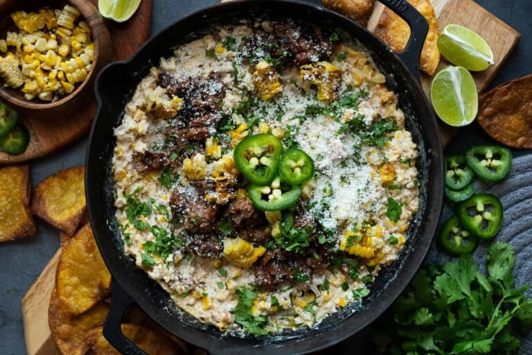 Brisket Elote Dip.