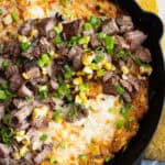 Steak and corn dip.