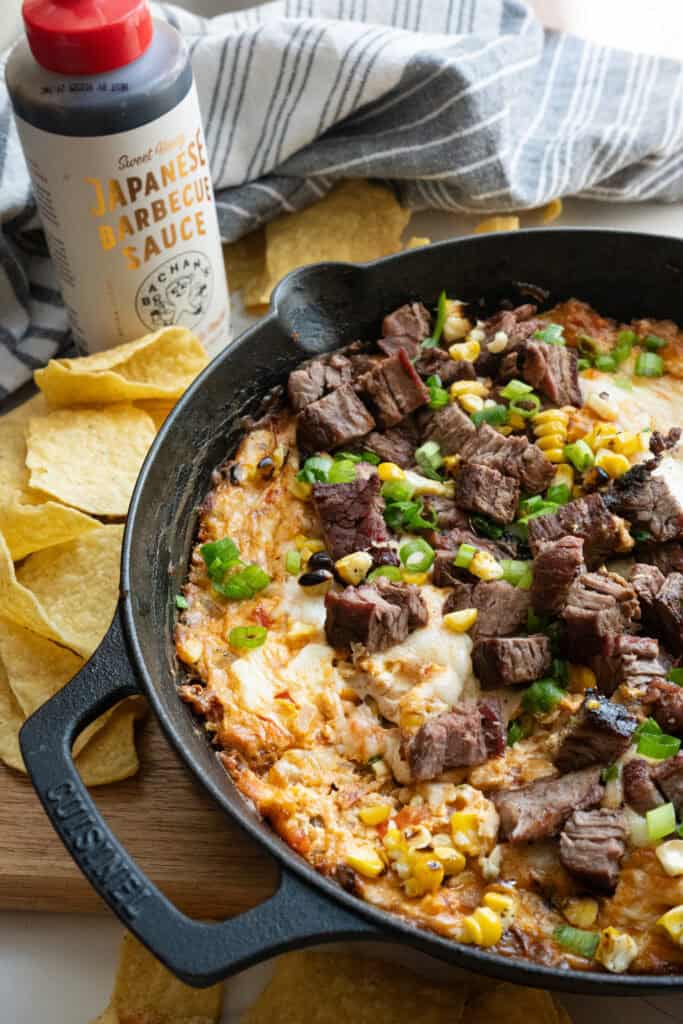 Steak and corn dip.