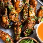 Buffalo Chimichurri Chicken Wings.