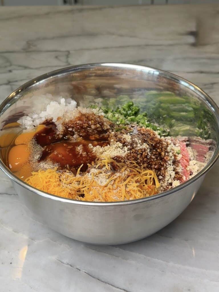 jalapeno popper smoked meatball mixture.