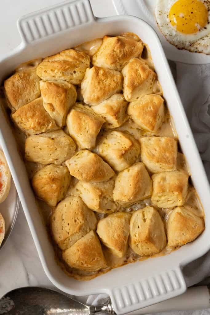 Biscuits and gravy casserole.