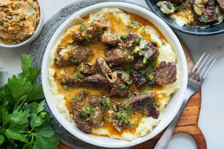 Cowboy Butter Steak Bites.