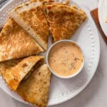 Chicken Bacon Hot Honey Ranch Quesadillas
