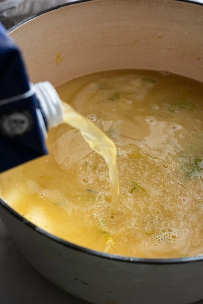 chicken broth soup base.