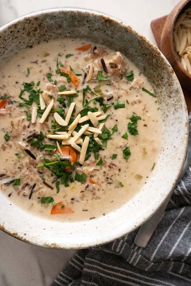 Smoked Chicken Wild Rice Soup.