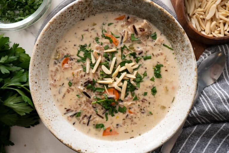Smoked Chicken Wild Rice Soup.
