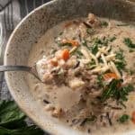Smoked Chicken Wild Rice Soup.