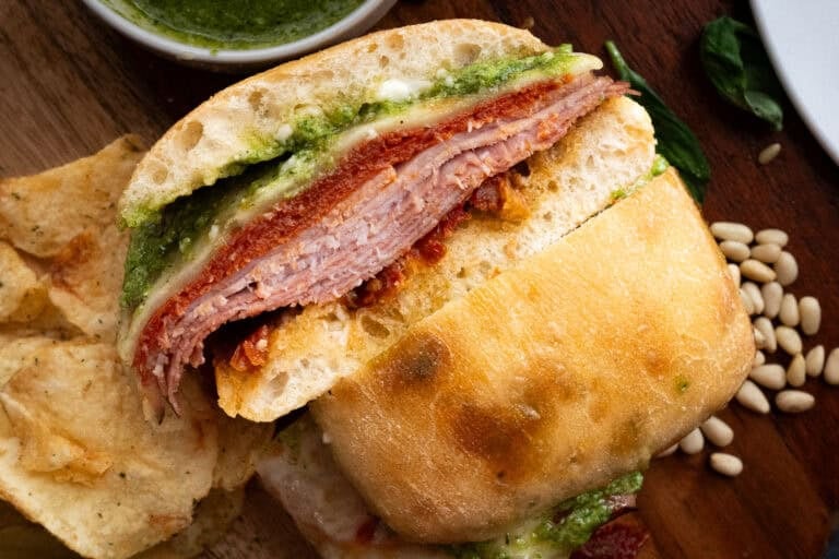Hot Italian Pesto Sandwich